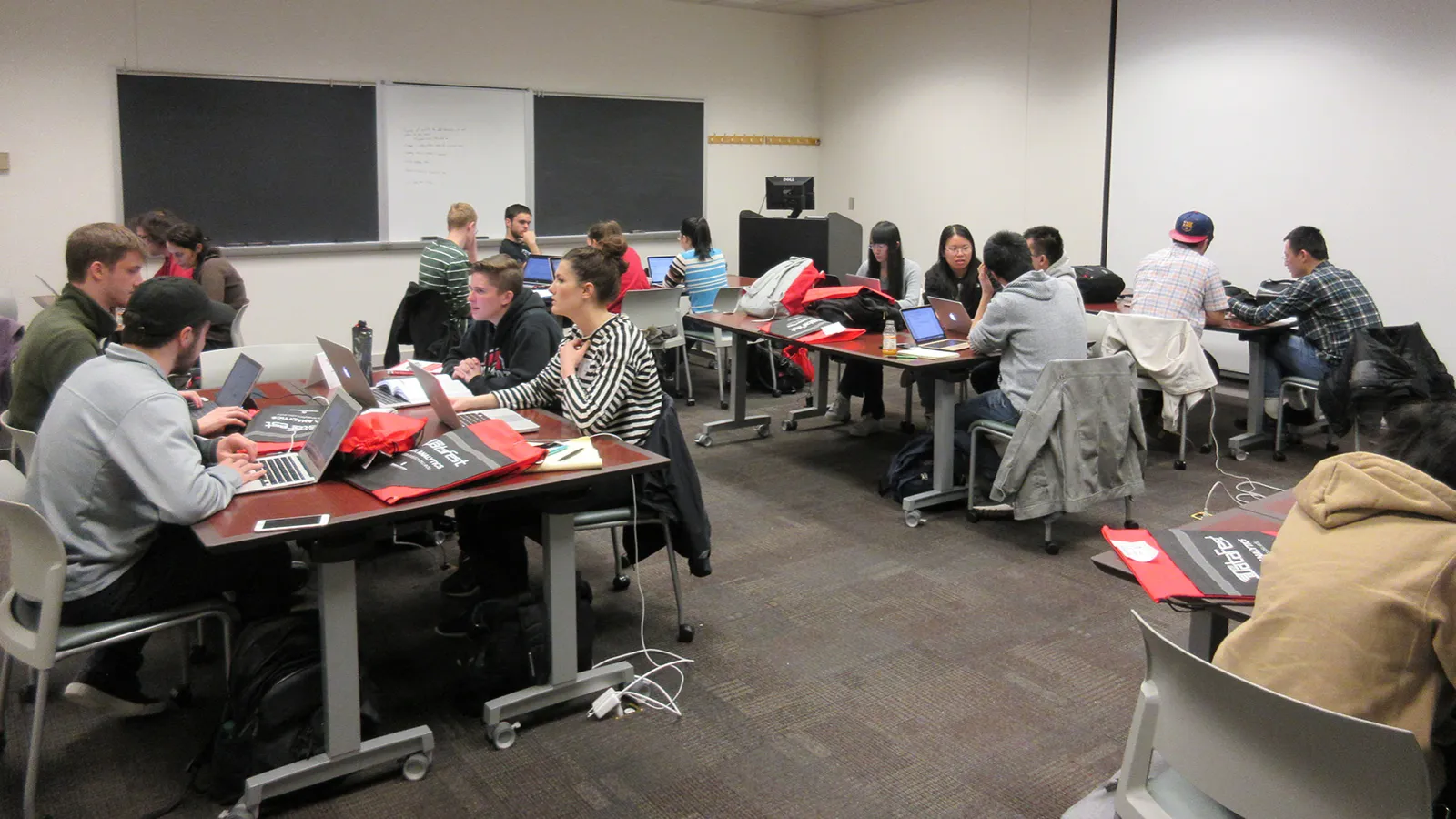 DataFest 2017 teams working