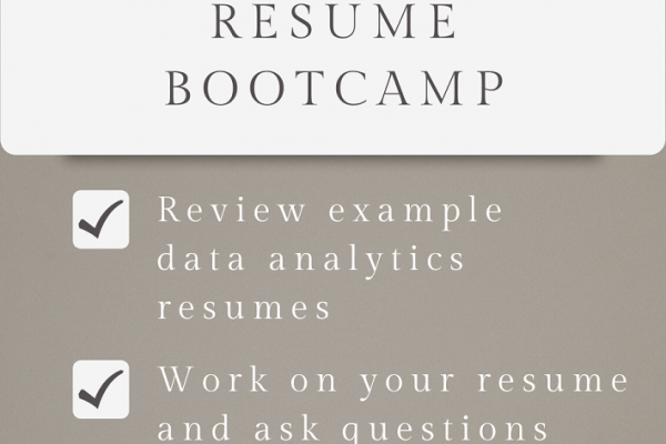resume bootcamp for data analytics students