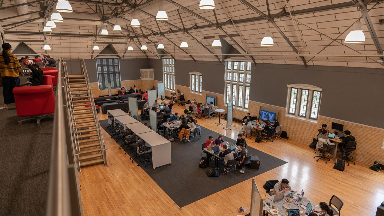 DataFest teams working from above